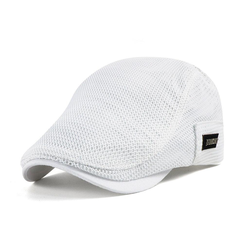 Men's Mesh Flat Cap Breathable Driver Hat