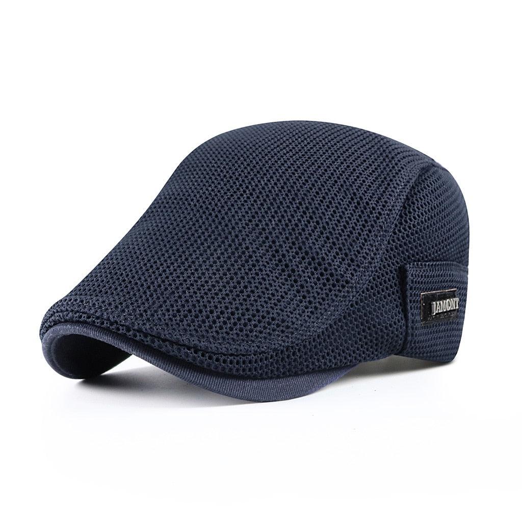 Men's Mesh Flat Cap Breathable Driver Hat