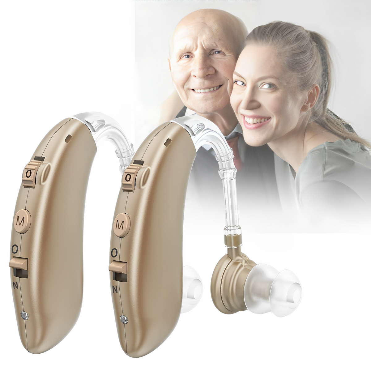 Rechargeable Digital Behind-the-Ear Hearing Aids with Noise Reduction