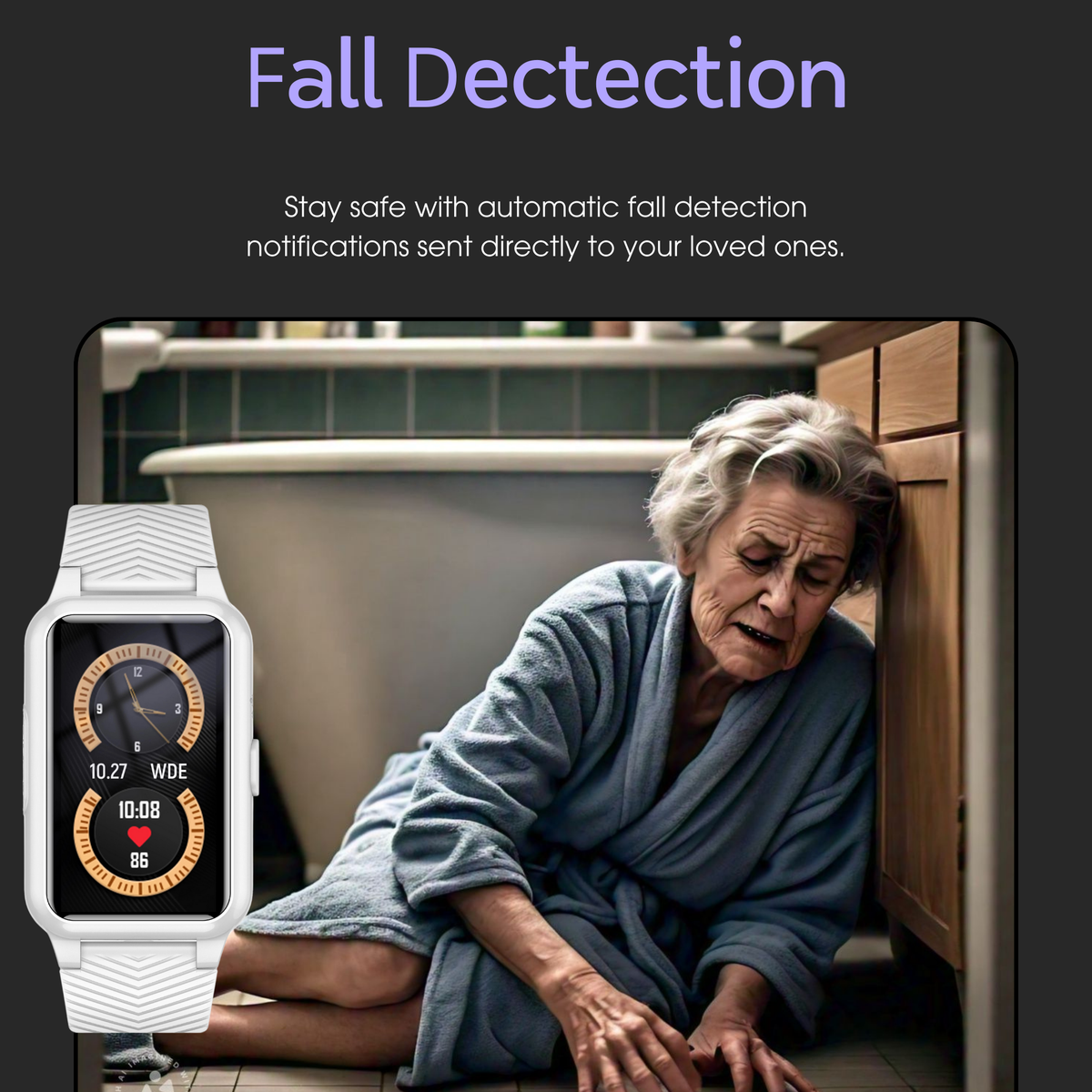 Senior Safety Watch with Fall Detection and GPS – Smart Care Smartwatch