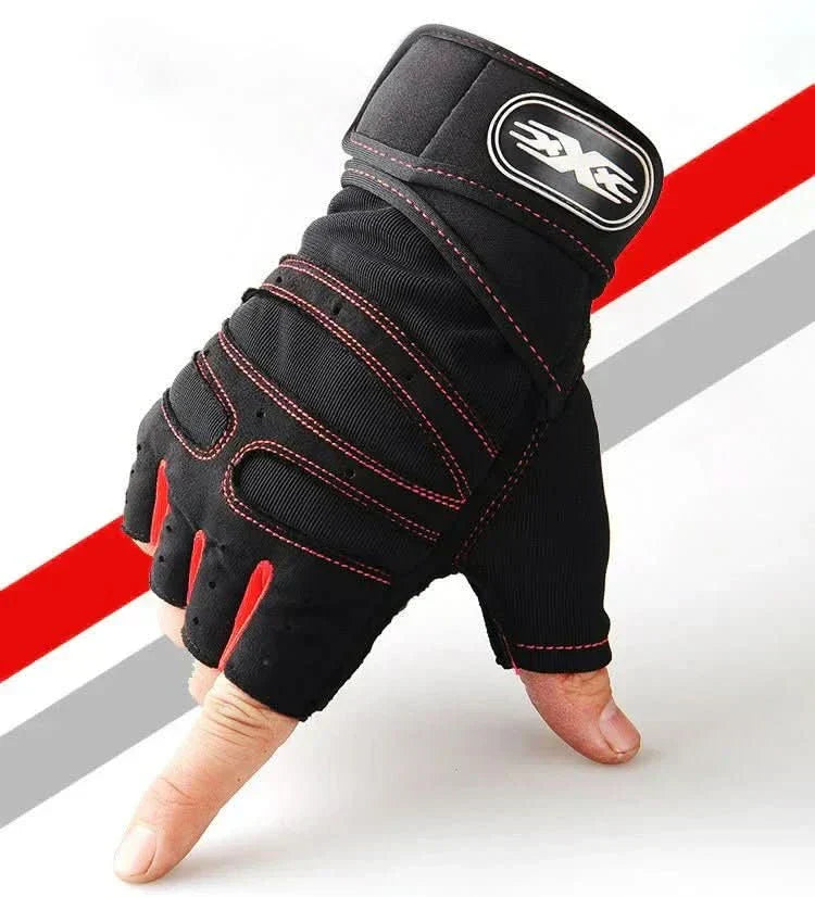 Grip Gloves with Wrist Support for Workouts and Cycling