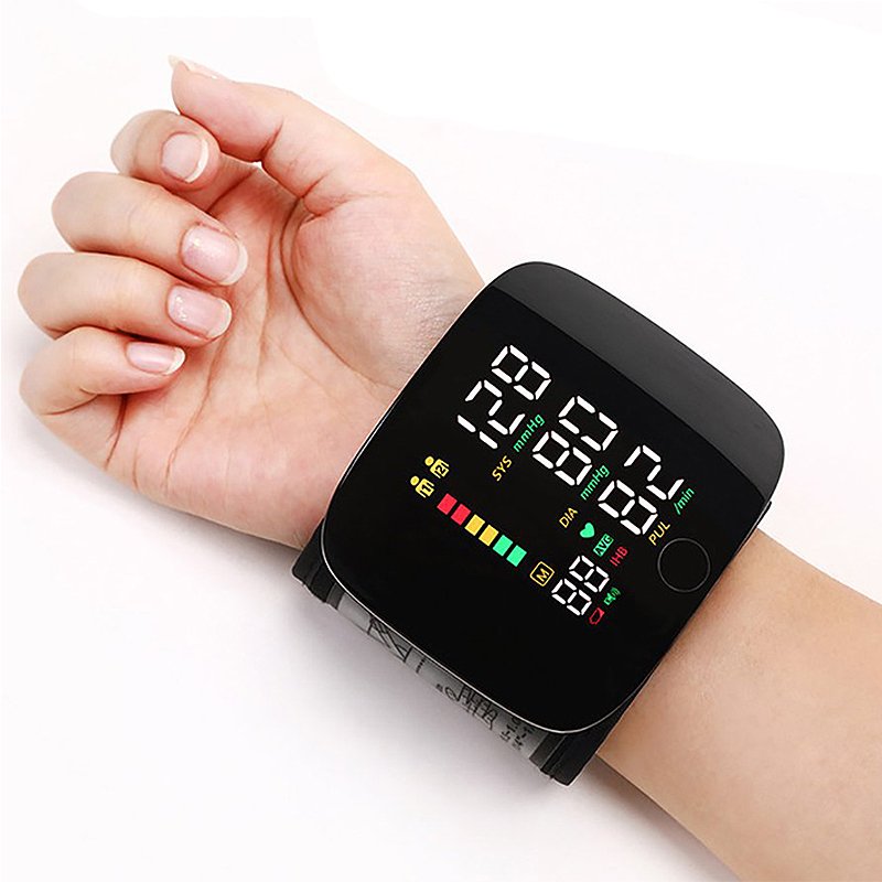 Smart Wrist Blood Pressure Monitor – Portable Electronic Sphygmomanometer with Voice Alerts