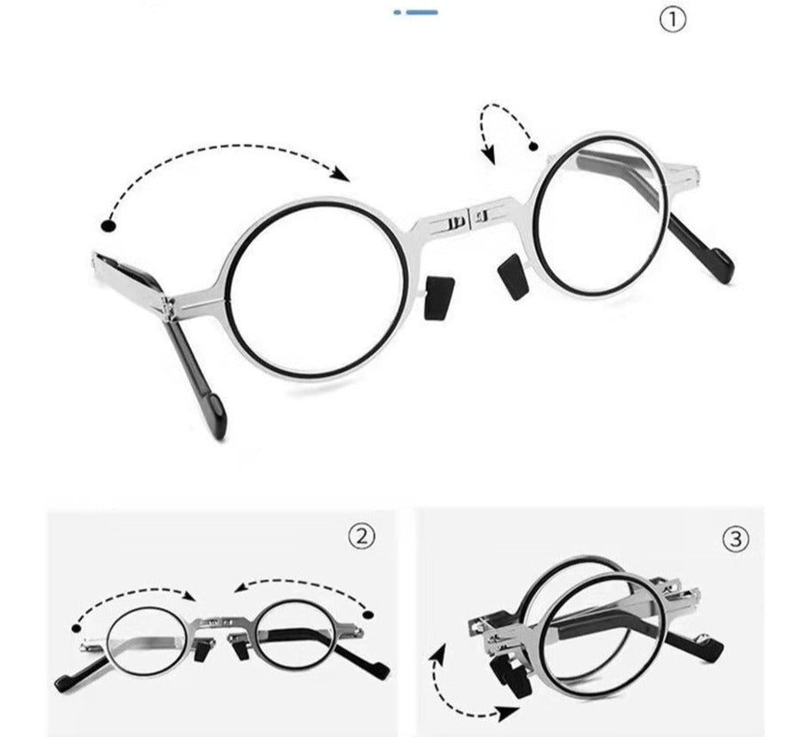 Compact Folding Reading Glasses - Feather-light, Durable, Scratch-Resistant