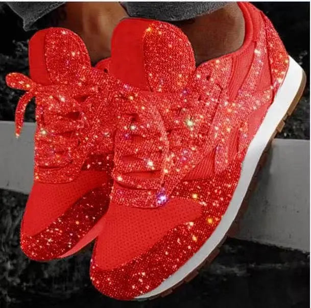 Women's Glitter Fashion Everyday Sneakers