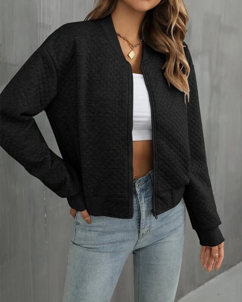 Lightweight Quilted Bomber Jacket