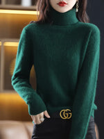 Women's Slim Knit Pure Cashmere Turtleneck Sweater