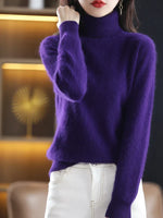 Women's Slim Knit Pure Cashmere Turtleneck Sweater