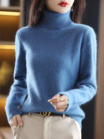 Women's Slim Knit Pure Cashmere Turtleneck Sweater