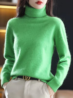 Women's Slim Knit Pure Cashmere Turtleneck Sweater